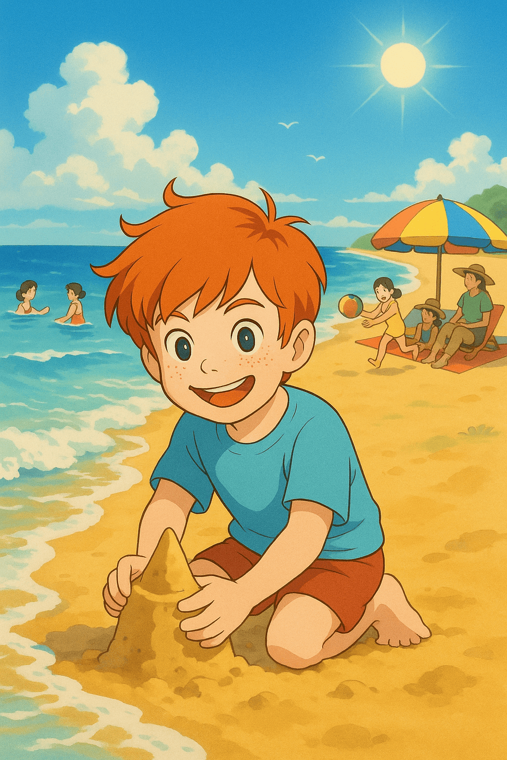 Soleil   mer   aventures en famille