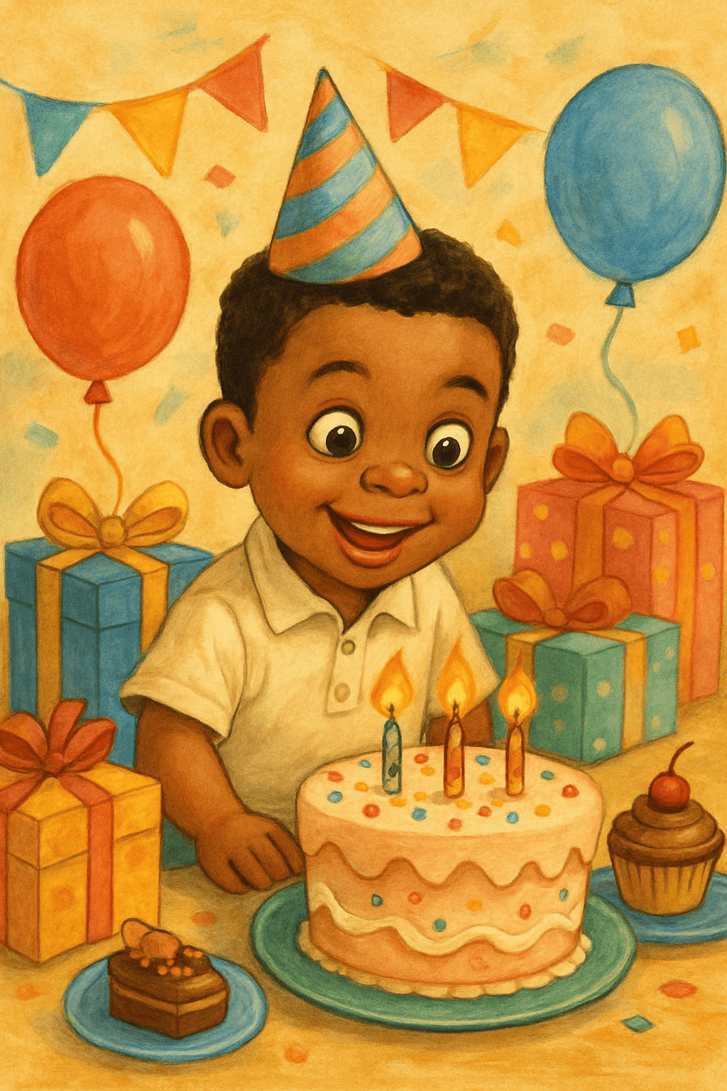 Surprises danniversaire et friandises de gâteau