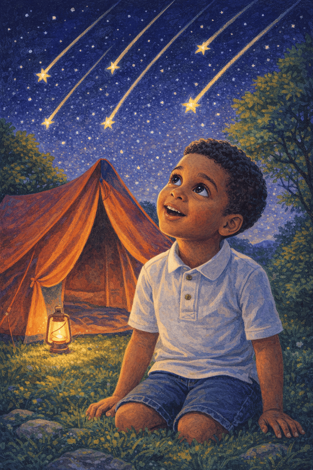 Tente sous les étoiles filantes