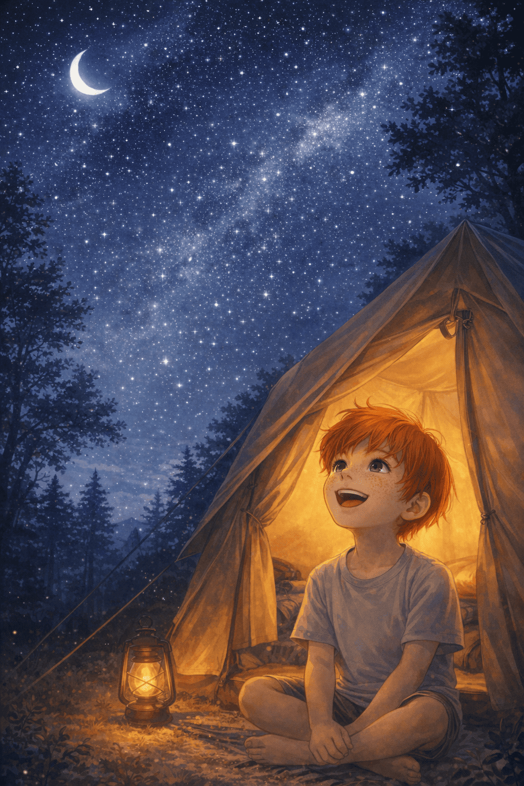 Tente sous le ciel étoilé