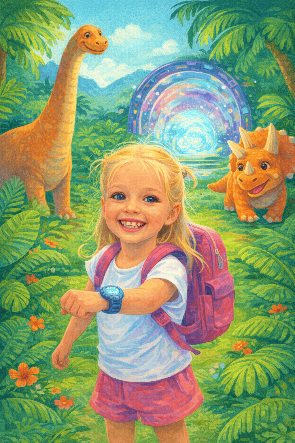 Le voyage dans le temps vers lÎle des dinos