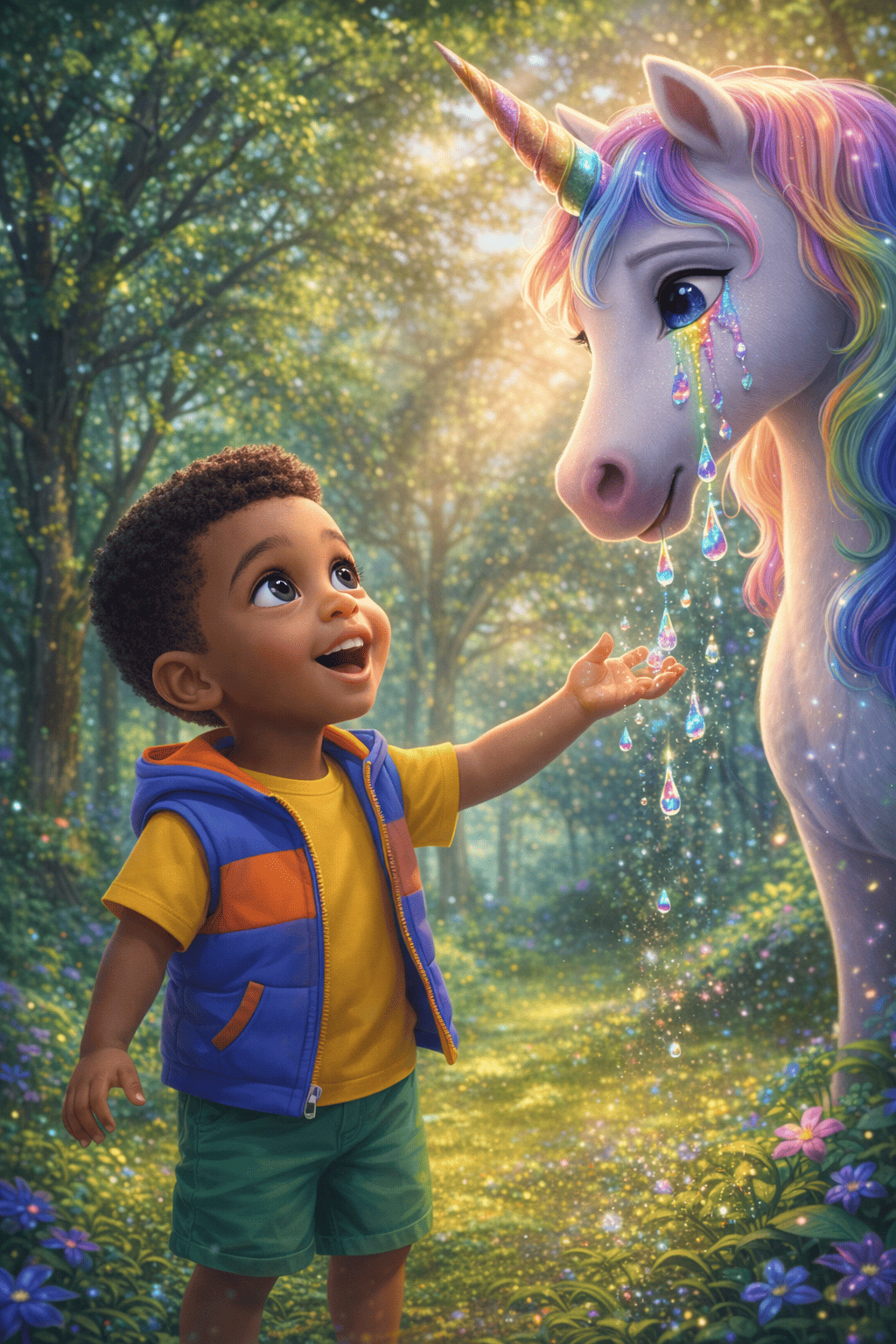 Les larmes de larc en ciel de la licorne