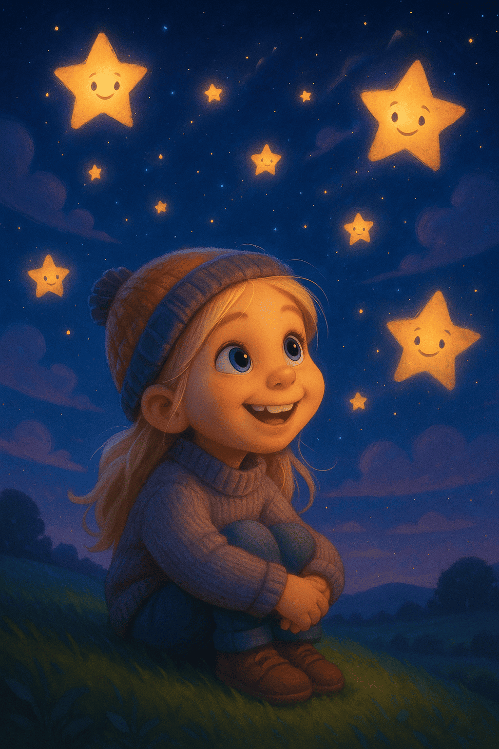 Illustration pour Chuchotement des étoiles pour le pays des rêves