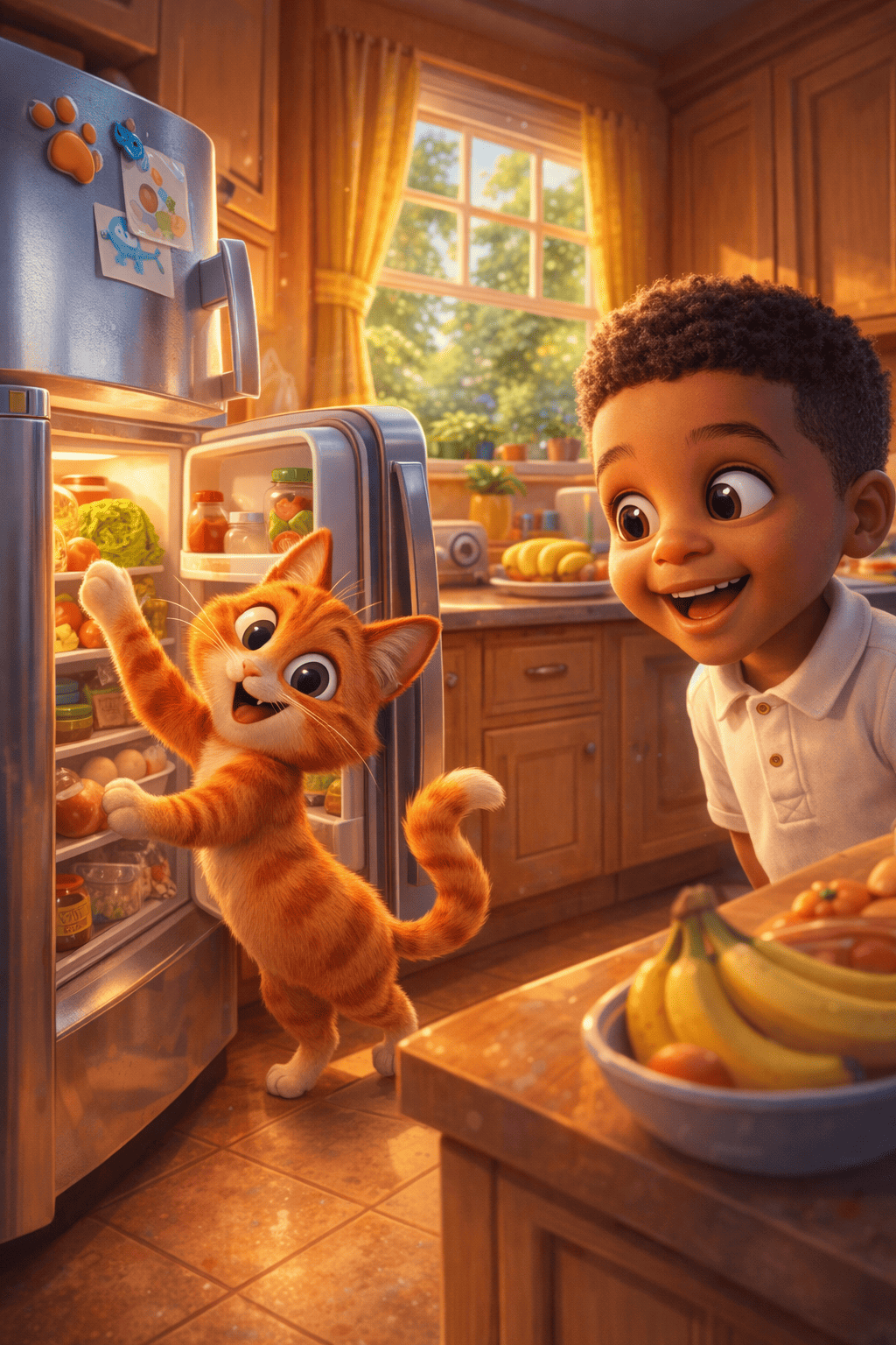 Le chat farfelu   le réfrigérateur